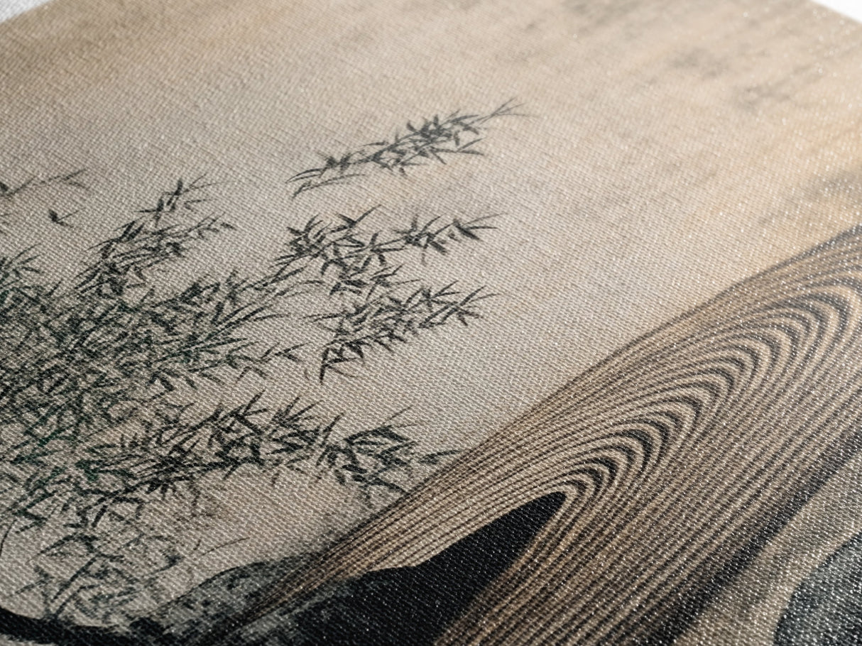 Zen Bamboo Garden Canvas Print Wabi Sabi Wall Art Minimalist Zen Inspired Artwork Rustic Decor Above Couch Wall Art Bedroom Art