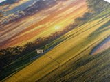 Golf Sunset Canvas Print, Scenic Landscape Painting, Farmhouse Living Room Art, Horizontal Rustic Decor, Gift Idea for Him
