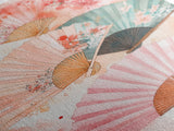 Japanese Fan Art Canvas Print Cherry Blossom Painting Chinoiserie Wall Art Boho Decor Vertical Wall Art Gift Idea Original