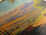 Rustic Mountain Landscape Framed Canvas Print Southwest Wall Art Above Sofa Rustic Decor Gift Idea Living Room Art Landscape Painting