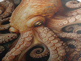 Octopus Tentacles Framed Canvas Print | Coastal Decor Ocean Art | Nautical Wall Art Above Sofa | Whimsical Octopus Painting Artwork