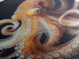 Underwater Octopus Canvas Print | Ocean Nature Painting Art | Coastal Nautical Decor | Rustic Seascape Living Room Wall Artwork