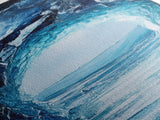 Ice Cave, Seascape Painting, Nautical Decor, Coastal Landscape Art, Blue and Green Wall Art, Abstract Art, Framed Canvas Print