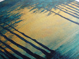 Moody Forest, pine tree art, landscape painting, dark romance painting, nature wall art, forest at dusk painting