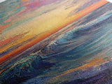Ocean Wave, Coastal Wall Art, Seascape Painting, Surf Wall Art,Extra Wide Art, Bedroom Art, Framed Canvas Print