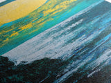 Moon oil painting, seascape painting, nighttime art, mystical wall art, ocean painting, moody art, framed canvas print