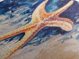 Starfish on Beach, coastal decor, nautical painting, beach house wall art, coastal cowgirl wall art, framed canvas print