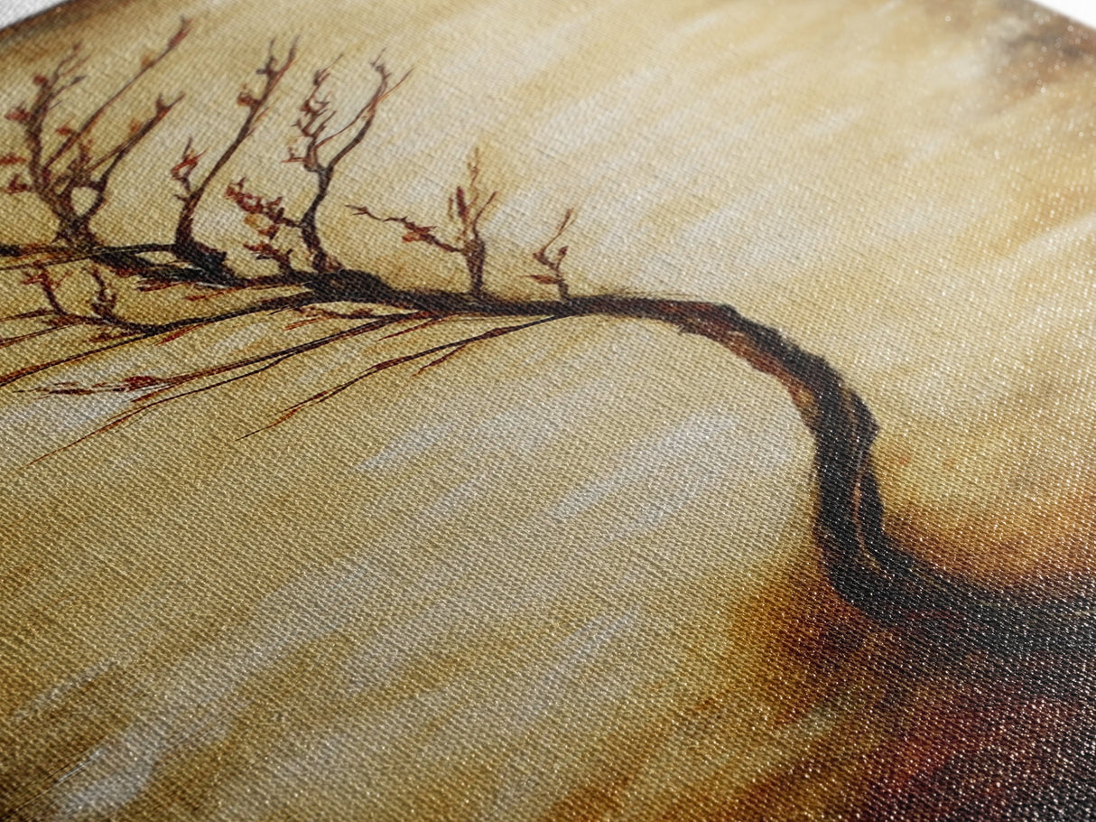 Minimalist Tree, birch tree painting, rustic wall art, farmhouse art, wabi sabi wall art, framed canvas print, vertical wall art