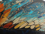 Butterfly wing, mosaic wall art, teal wall art, gemstone painting, sacred geometry wall art, framed canvas print, boho art