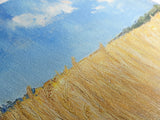 Wheat Field, landscape painting, farmhouse art, rustic wall art, extra wide art, bedroom art, framed canvas print, gift idea