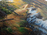 Autumn Forest, Creek Painting, Panoramic Art, Framed Canvas Print, Pine Tree Art, Rustic Wall Art, Extra Wide Art, Fall Landscape Painting