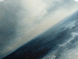 Moody Seascape, Dark Ocean, Panoramic Art, Canvas Print, Nautical Painting, Coastal Landscape Art, Extra Wide Art, Above Sofa Art