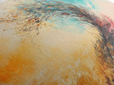 Windy Autumn, Framed Canvas Print, fall wall art, abstract landscape, extra wide painting, panoramic painting, autumn decor