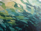 Underwater Kelp Forest, Coastal Landscape Art, Teal Wall Art, Nautical Decor, Nature Inspired Art, Wabi Sabi Art, Canvas Print