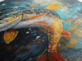Vibrant Trout Art, Fly Fishing Art, Lake Tahoe Art, Rustic Wall Art, Nature Inspired Decor, Fisherman Gift, Canvas Print