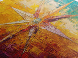 Compass Star Canvas Print Rustic Nautical Wall Art Adventure Decor Travel Lovers Gift Vibrant Abstract Living Room Artwork