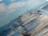 Wooden Pier Canvas Print Coastal Wall Art Beach House Decor Serene Ocean Painting Nautical Living Room Modern Home Gift