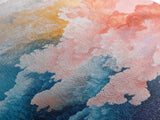 Coral Abstract, coastal landscape art, pink abstract art, botanical prints, nautical wall art, Framed Canvas Print, ocean-inspired decor