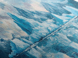 Iceberg Mountain Reflection Canvas Print, Arctic Nature Wall Art, Cool Blue Home Decor, Large Landscape Painting, Modern Office Art