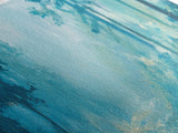 Misty Forest Painting Ethereal Blue Woodland Art Dreamy Nature Landscape Wall Decor Tranquil Aesthetic Bedroom Artwork