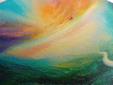 Vibrant Sky Journey Canvas Print, Colorful Sunrise Landscape, Abstract Nature Wall Art, Living Room Decor, Boho Dreamy Sunset Painting