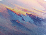 Dreamy Sunset Mountains Canvas Print Ethereal Landscape Art Pastel Sky Snowy Peaks Wall Decor Serene Bedroom Painting