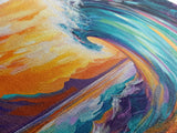 Ocean Wave, Dynamic Seascape Painting, Surfer’s Paradise Art, Coastal Decor, Canvas Print, Living Room Artwork, Beach House Art