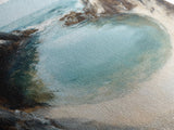 Hidden, Lagoon, Secluded, Beach, Canvas Print, Coastal Escape Art, Tranquil Water Scene, Bedroom Wall Art, Ocean Painting