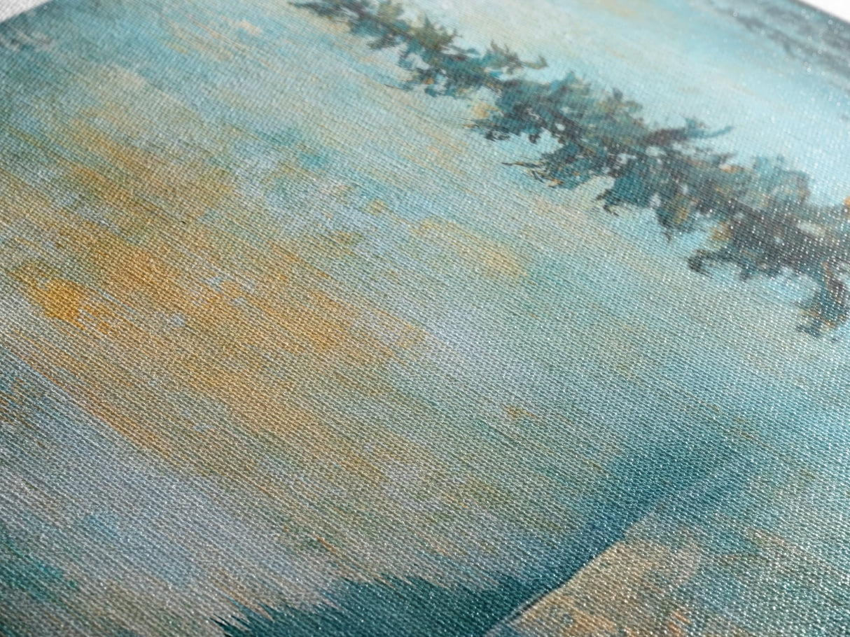 Solitary Tree, Abstract Nature, Textured Painting, Framed Canvas Print, Rustic Wall Art, Cozy Cabin Decor, Office Wall Decor