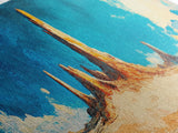Vibrant Desert Rock Formations Wall Art, Southwest Canyon Painting, Abstract Artwork, Warm Earthy Colors, Living Room Deco