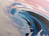 Rolling Surf, Coastal Wall Art, Wave Painting, Ocean Aesthetic, Nautical Decor, Beach House Art, Modern Abstract, Framed Canvas Print