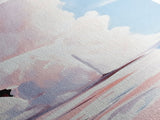 Pink Clouds, Sky Art, Dreamy Landscape, Serene Wall Decor, Blue and Pink Painting, Framed Canvas Print, Office Decor, Aesthetic Gift