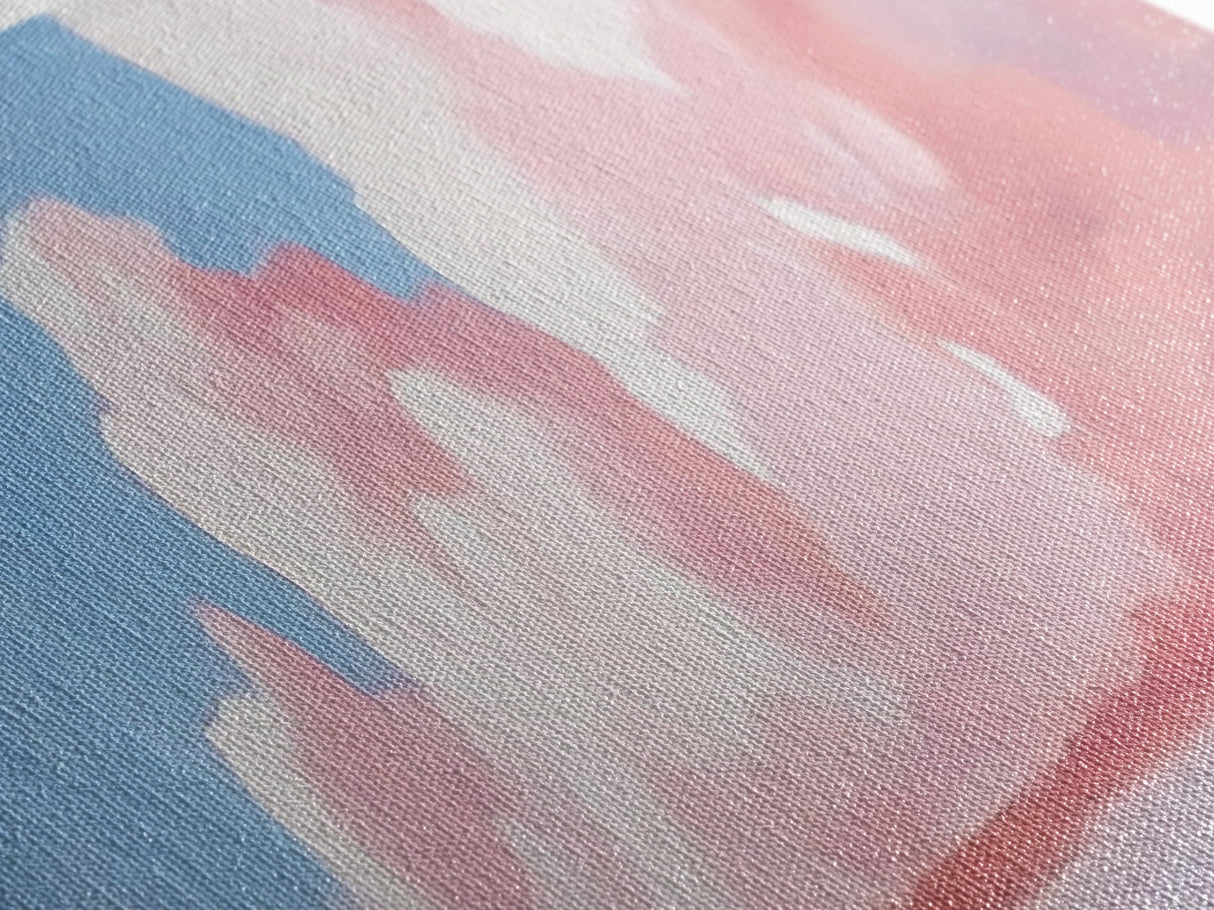 Blush Clouds, Sky Painting, Soft Aesthetic, Framed Canvas Print, Modern Landscape, Living Room Wall Art, Minimalist Abstract Art