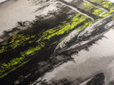 Tranquil River, Black White Nature, Reflective Water Scene, Forest Wall Decor, Rustic Landscape, Living Room Art, Framed Canvas Print