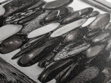 Black and White Stones, Minimalist Rock Art, Rustic Home Decor, Natural Texture Print, Modern Zen Wall Art, Framed Canvas Print