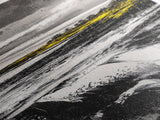 Dramatic Seascape, Stormy Ocean Art, Coastal Painting, Black and White Art, Monochrome Home Decor, Canvas Print, Living Room Accent
