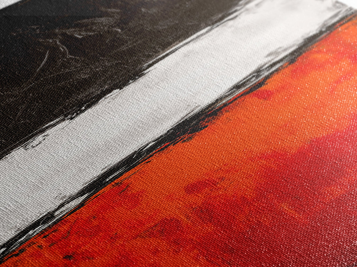 Bold Abstract, Red and Black, Minimalist Art, Contemporary Statement, Wall Decor, Framed Canvas Print, Modern Living Room Artwork