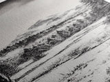 Winter Landscape, Snowy Mountains, Canvas Print, Black and White Photography, Rustic Home Decor, Cozy Cabin Wall Art, Nature Photography
