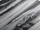 Majestic, Mountain, Black and White, Framed Canvas Print, Sky Photography, Minimalist Wall Art, Home Office Decor, Living Room Artwork