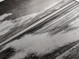 Ocean Power, Wave Crash, Coastal Landscape, Dramatic Seascape, Framed Canvas Print, Black and White Wall Art, Beach House Decor