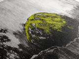 Mossy Rock, Abstract Nature, Green and Black Art, Canvas Print, Rustic Wall Decor, Boho Artwork, Modern Farmhouse Decor