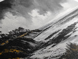 Stormy Coast, Dramatic Sky, Black and White Seascape, Framed Canvas Print, Coastal Wall Art, Large Landscape, Entryway Decor, Moody Art