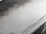Foggy Ocean, Misty Beach, Black and White Minimalist, Canvas Print, Modern Wall Art, Bedroom Decor, Neutral Tones, Serene Seascape