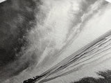 Coastal Storm, Dramatic Beach Scene, Black and White Seascape, Modern Coastal Art, Neutral Wall Decor, Canvas Print, Living Room Art
