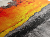 Fiery Sunset, Dramatic Sky, Abstract Landscape, Canvas Print, Modern Art, Bold Wall Decor, Warm Colors, Living Room Accent