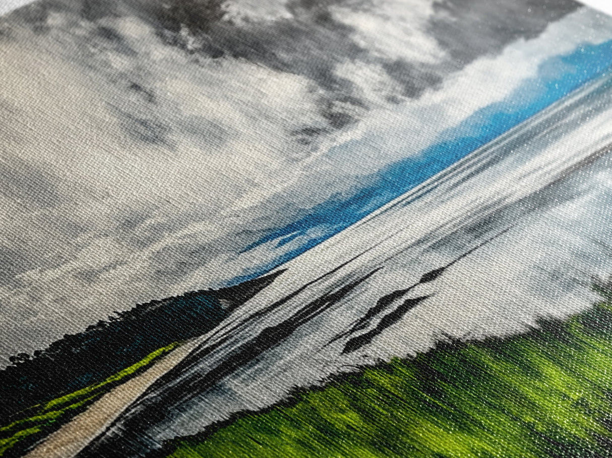 Stormy Ocean, Dramatic Sky, Coastal Print, Seascape Painting, Living Room Art, Moody Landscape, Large Framed Canvas Print, Nautical Art