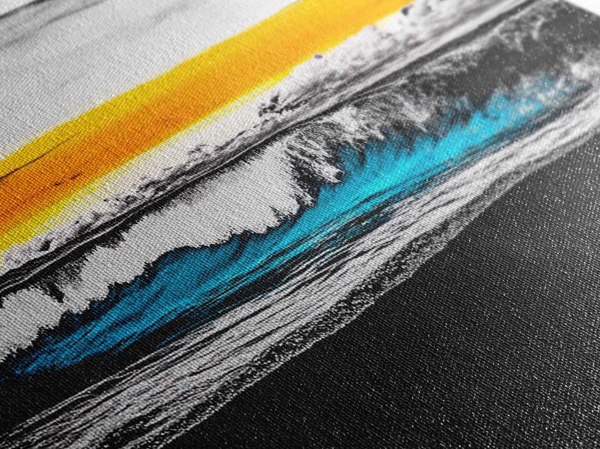 Ocean Waves, Coastal Wall Art, Seascape Painting, Beach House Decor, Nautical Home Art, Abstract Ocean Art, Framed Canvas Print