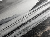 Serene Lake, Black and White Artwork, Misty Mountains, Nature Decor, Minimalist Landscape, Home Office Art, Canvas Print