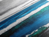 Ocean Waves, Coastal Abstract, Bold Blue, Canvas Print, Beach Wall Art, Modern Minimalist Painting, Bedroom Wall Decor