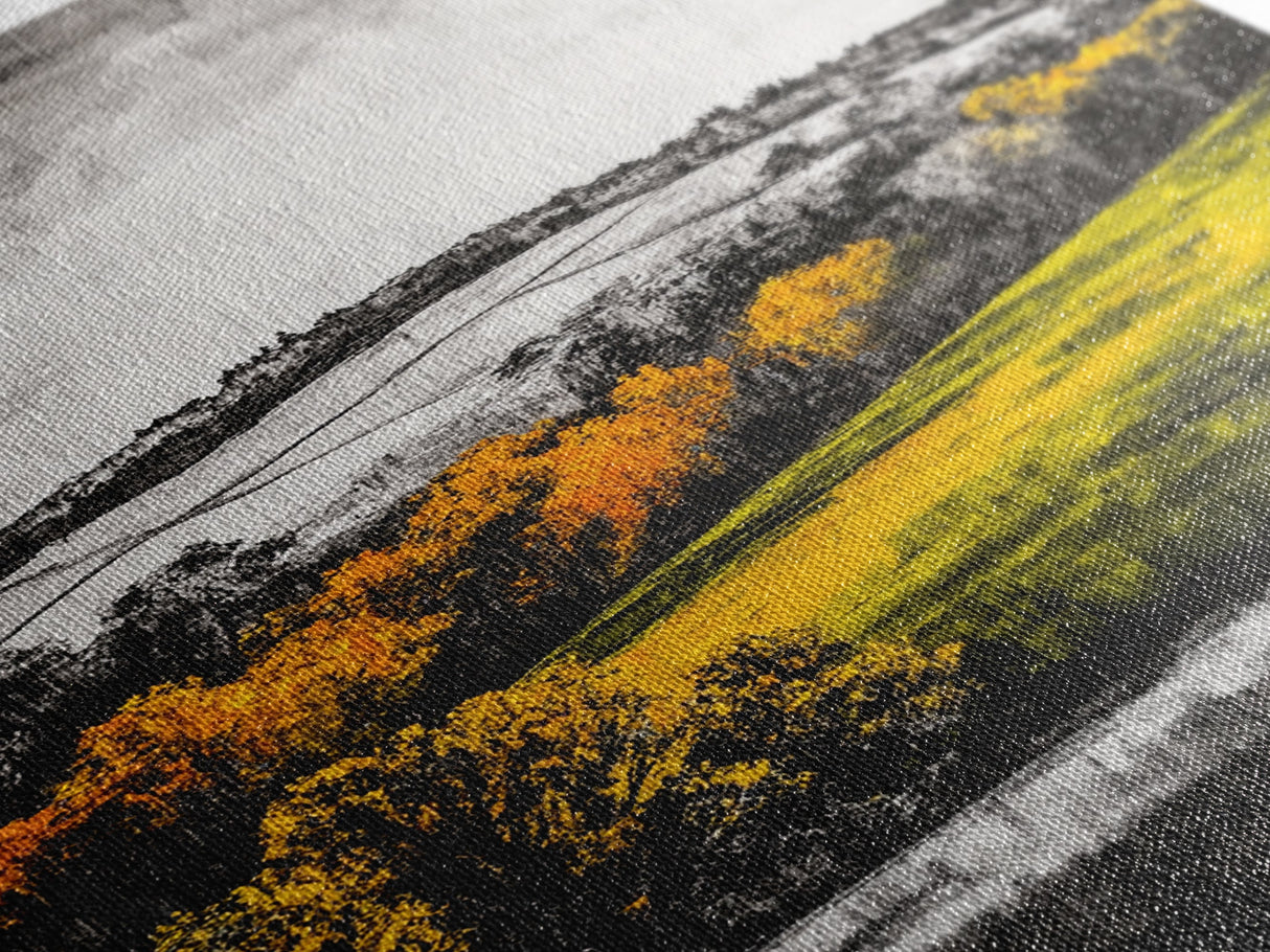 Rolling Hills, Fall Landscape, Scenic Wall Art, Canvas Print, Autumn Colors, Farmhouse Style, Rustic Decor, Warm Tones, Nature Inspired